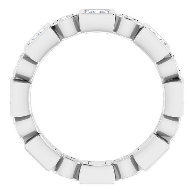 1.57 ct. Princess & Round Diamond Eternity Band-VIRABYANI